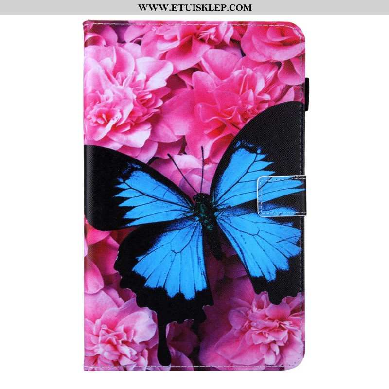 Etui Folio do Samsung Galaxy Tab A8 (2021) Kwiatowy Motyl